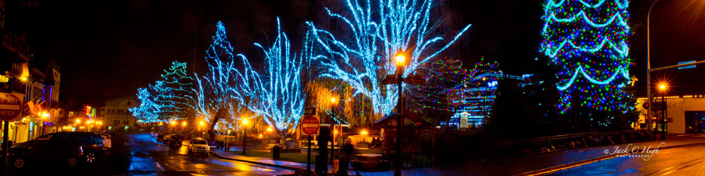 Christmas lights in downtown Leavenworth