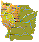 North Idaho town and road map