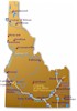 Cities and highway map of Idaho