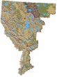 Topographic map of Northwest showing main rivers and mountain ranges: (61027 bytes)