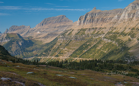 he Garden Wall as seen from the trail above the Logan Pass visitor center