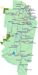 Willamette Valley map at GoNorthwest.com.