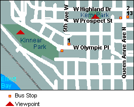 Map of Seattle viewpoint