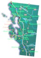 Map of northwest Washington