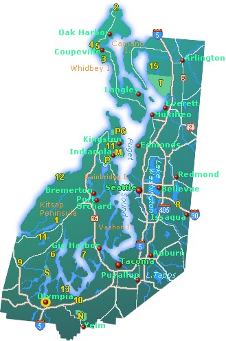 Puget Sound Map Go Northwest A Travel Guide
