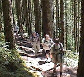 Hiking the forested trail up Mount Si = sitrail.jpg (13880 bytes)