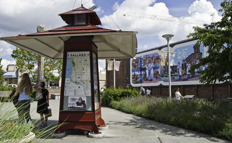 Information kiosk in Ballard