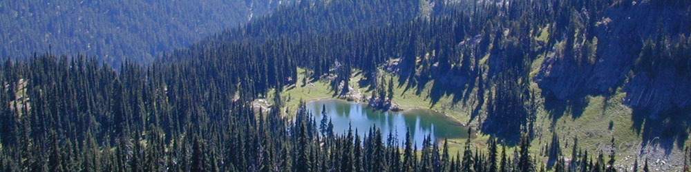 Scenic view of alpine lakes