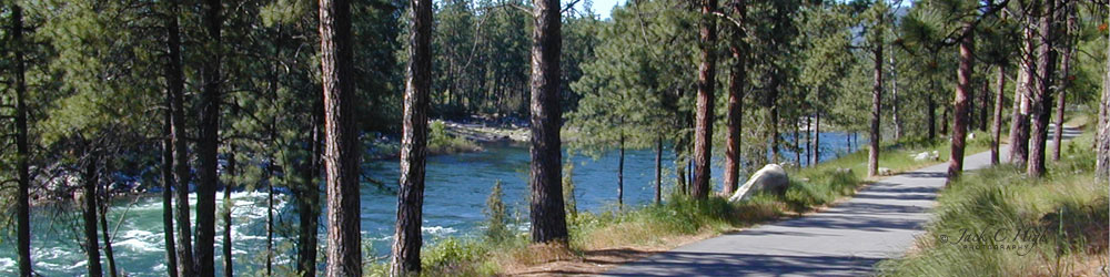 The Centenial Trail along the Spokane River