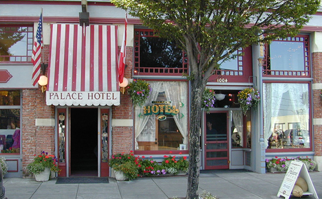 The Palace Hotel, a victorian hotel in downtown Port Townsend